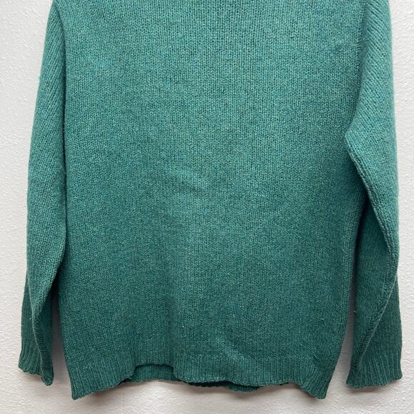 Womens 100% 2 Ply Wool Vintage Retro Turtleneck Old Money Timeless Sweater Large - Picture 10 of 12